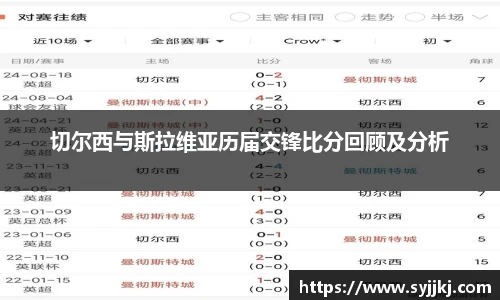 切尔西与斯拉维亚历届交锋比分回顾及分析